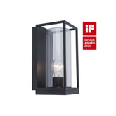 Lutec Flair Wall Light with E27 Bulb Holder - Black